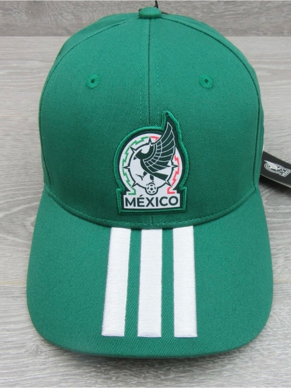 Adidas 3 Stripes Mexico 26 Baseball Cap Hat Men's Adjustable Strapback Green